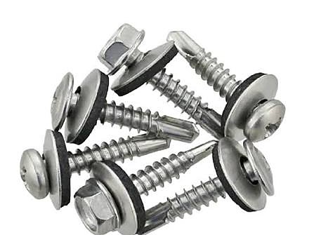 EPDM bonded washers on self-drilling roofing screws
